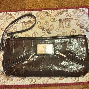 US Polo Association Alligator Vinyl Wristlet Brand New Never Used NWOT;3 Pockets